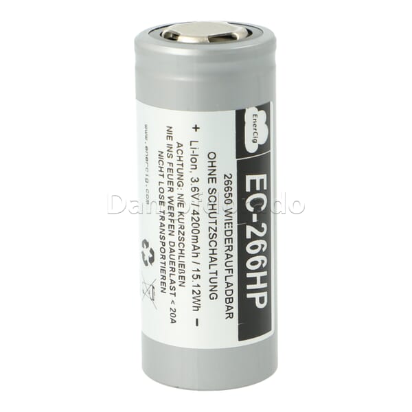 Enercig EC-26650HP 4200mAh - 20A - Raised Top