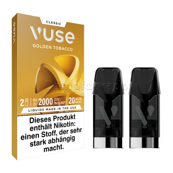 2 Vuse Pods golden tobacco