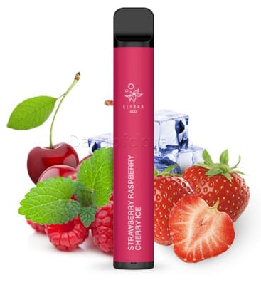 Elf Bar 600 strawberry raspberry cherry ice