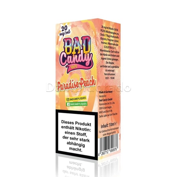 Liquid Paradise Peach - Bad Candy Nikotinsalz