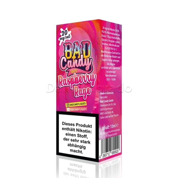 Liquid Raspberry Rage - Bad Candy Nikotinsalz