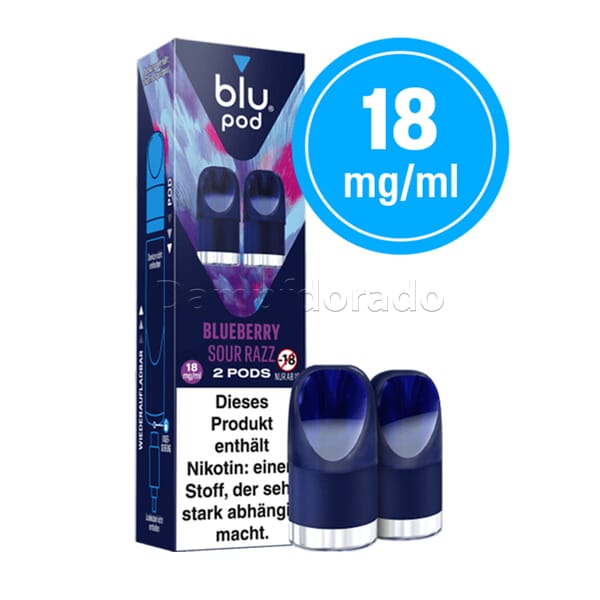 2 Blu Pods blueberry sour razz