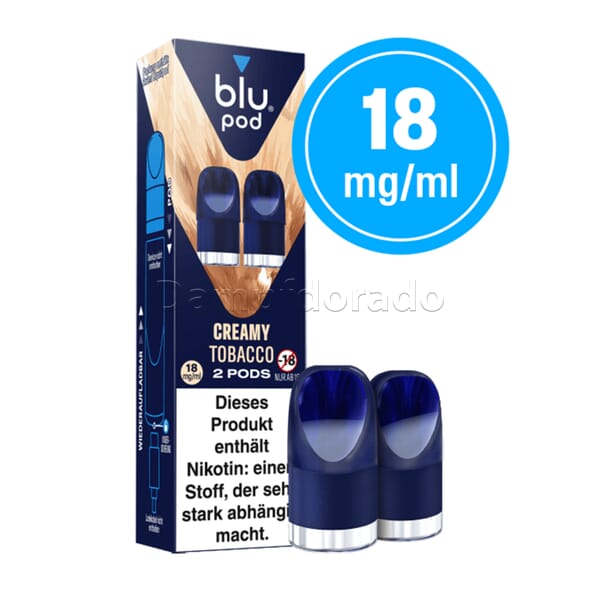 2 Blu Pods creamy tobacco