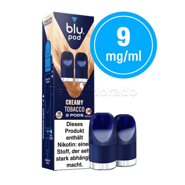 2 Blu Pods creamy tobacco