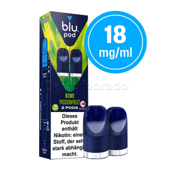 2 Blu Pods kiwi passionfruit
