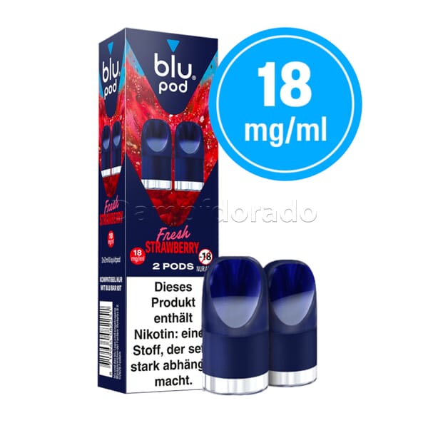 2 Blu Pods fresh strawberry
