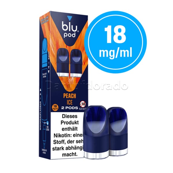 2 Blu Pods peach ice