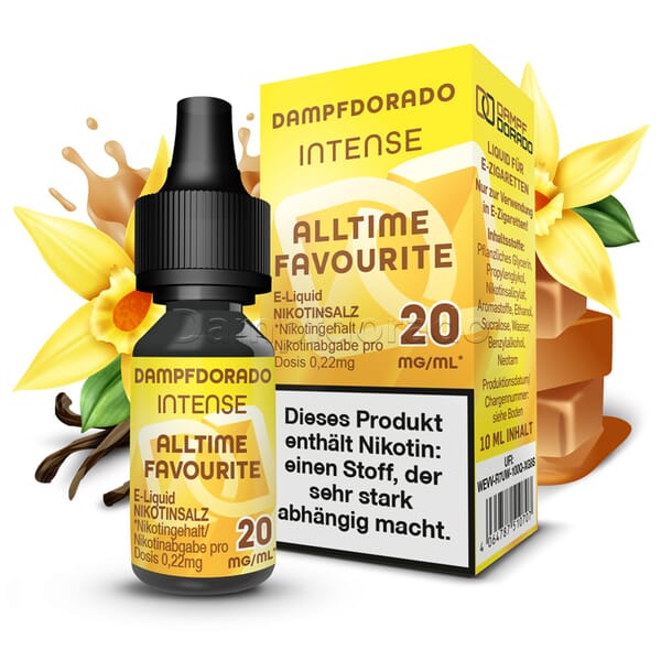 Liquid Alltime Favourite - Dampfdorado Intense Nikotinsalz