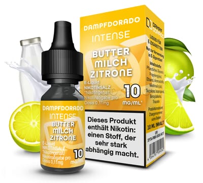 Liquid Buttermilch Zitrone - Dampfdorado Intense Nikotinsalz