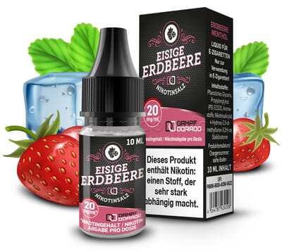Liquid Eisige Erdbeere - Dampfdorado Nikotinsalz