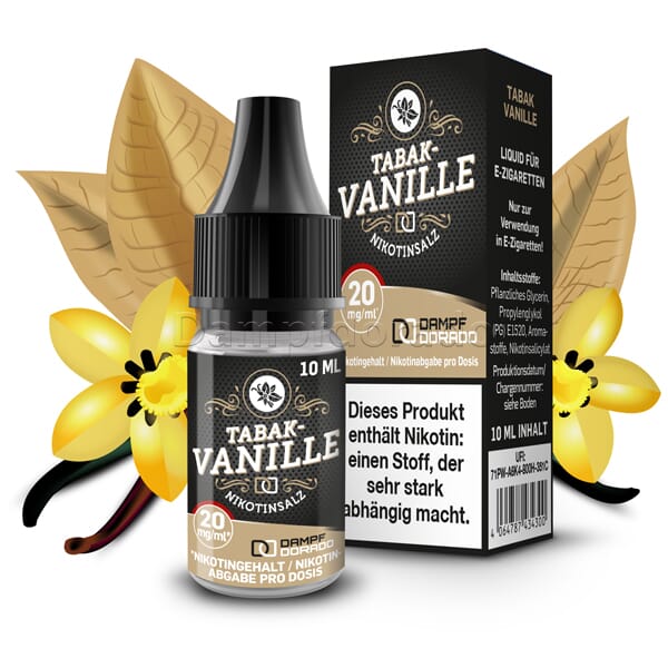Liquid Tabak-Vanille - Dampfdorado Nikotinsalz