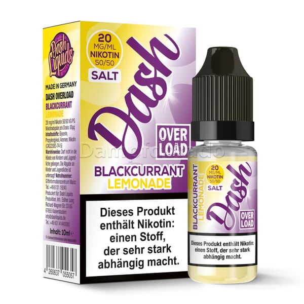 Liquid Blackcurrant Lemonade - Dash Liquids Overload Nikotinsalz