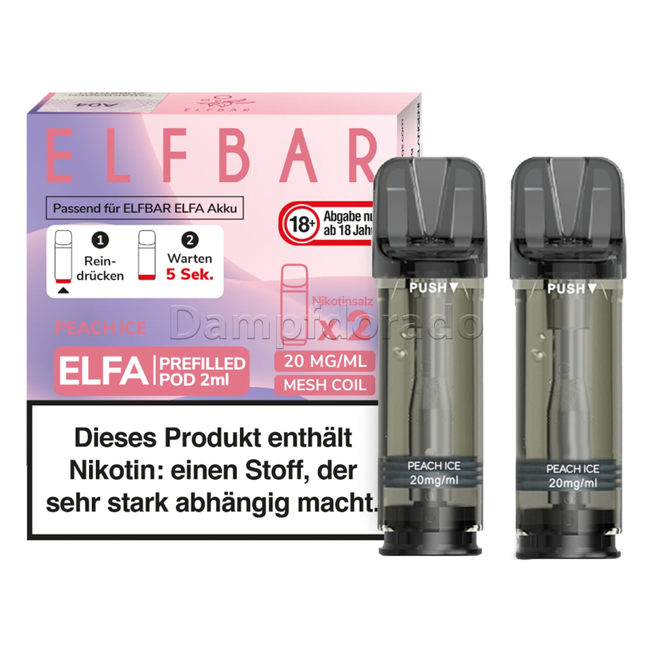 elfbar peach ice pods Elf Bar ELFA Pods kaufen main image 0