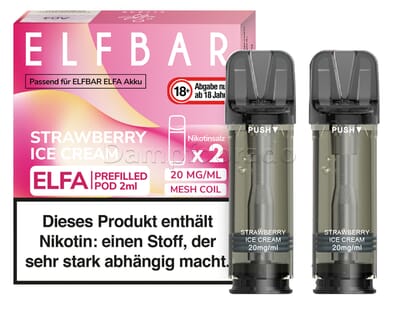 Elf Bar Elfa Pods strawberry ice cream