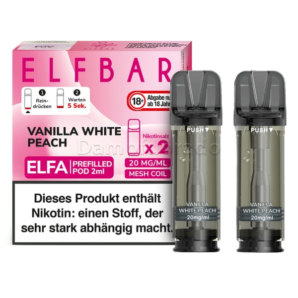 Elf Bar Elfa Pods vanilla white peach