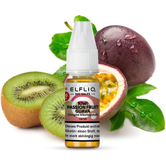 Liquid Kiwi Passionfruit Guava - Elfliq Nikotinsalz