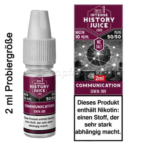 Liquid Communication - History Juice Intense Nikotinsalz 2ml Probiergröße