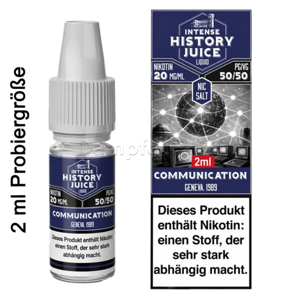 Liquid Communication - History Juice Intense Nikotinsalz 2ml Probiergröße