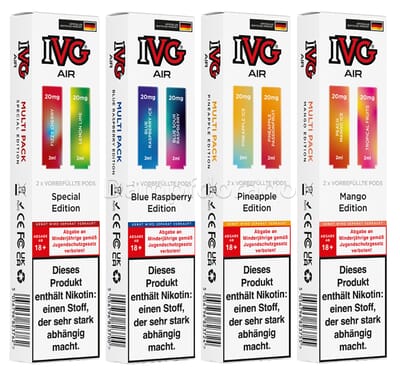 2 IVG Air Pods Multi-Flavour