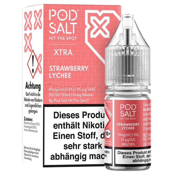Liquid Strawberry Lychee - Pod Salt Xtra Nikotinsalz