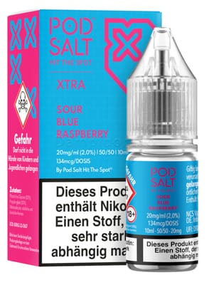 Liquid Sour Blue Raspberry - Pod Salt Xtra Nikotinsalz