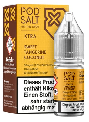 Liquid Sweet Tangerine Coconut - Pod Salt Xtra Nikotinsalz