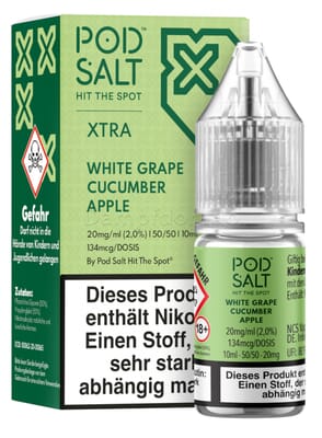 Liquid White Grape Cucumber Apple - Pod Salt Xtra Nikotinsalz