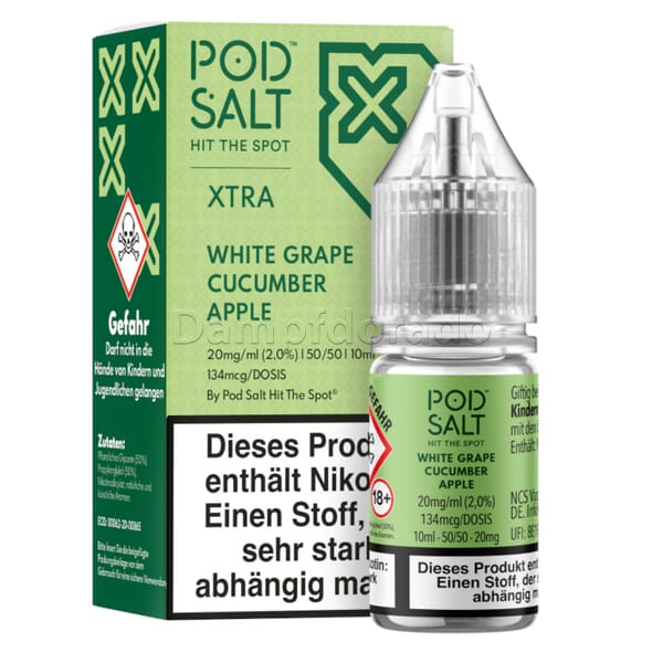 Liquid White Grape Cucumber Apple - Pod Salt Xtra Nikotinsalz