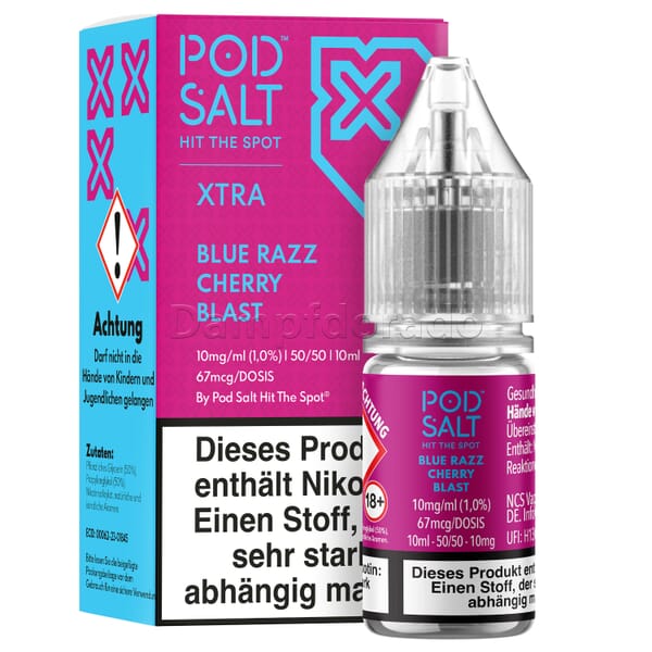 Liquid Blue Razz Cherry Blast - Pod Salt Xtra Nikotinsalz