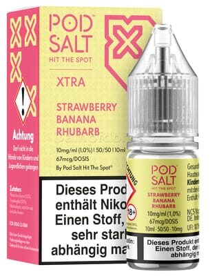 Liquid Strawberry Banana Rhubarb - Pod Salt Xtra Nikotinsalz