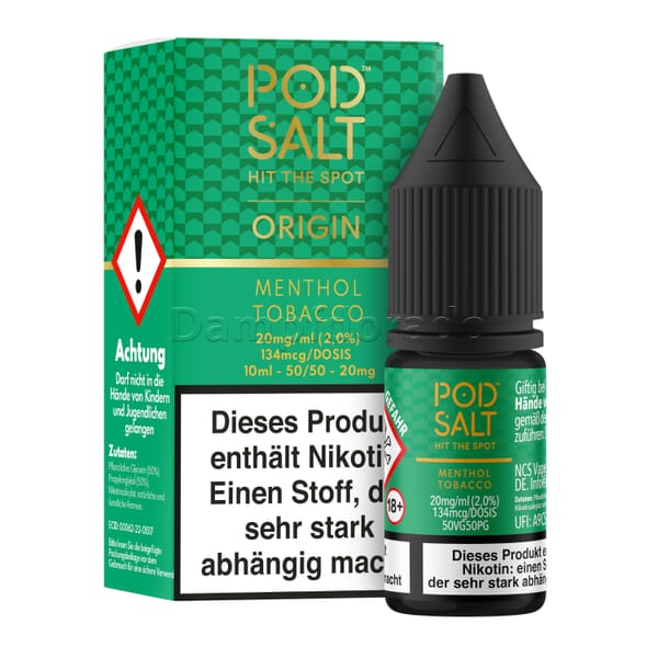 Liquid Menthol Tobacco - Pod Salt Origin Nikotinsalz