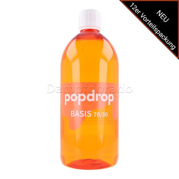 POPDROP - Nikotinfreie Basislösung 1 Liter - 70/30
