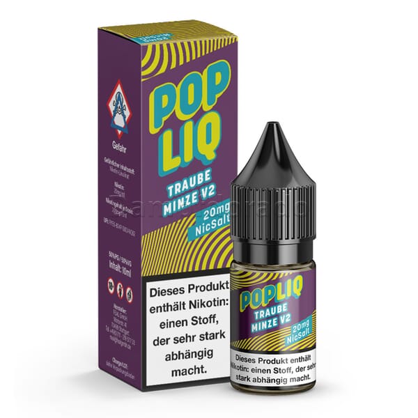 Liquid Traube Minze V2 - PopLiq Nikotinsalz
