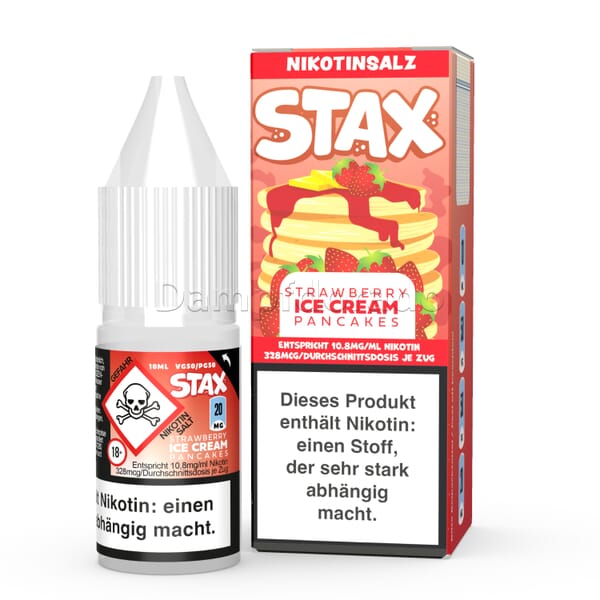 Liquid Strawberry Ice Cream Pancakes - Strapped STAX Nikotinsalz