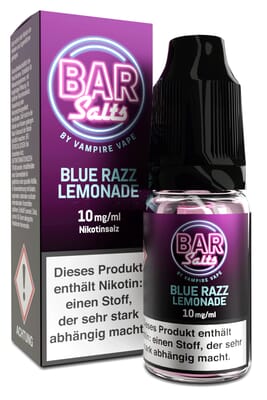 Liquid Blue Razz Lemonade - Vampire Vape Bar Salts