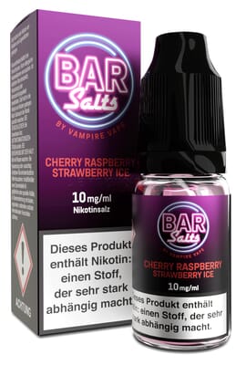 Liquid Cherry Raspberry Strawberry Ice - Vampire Vape Bar Salts
