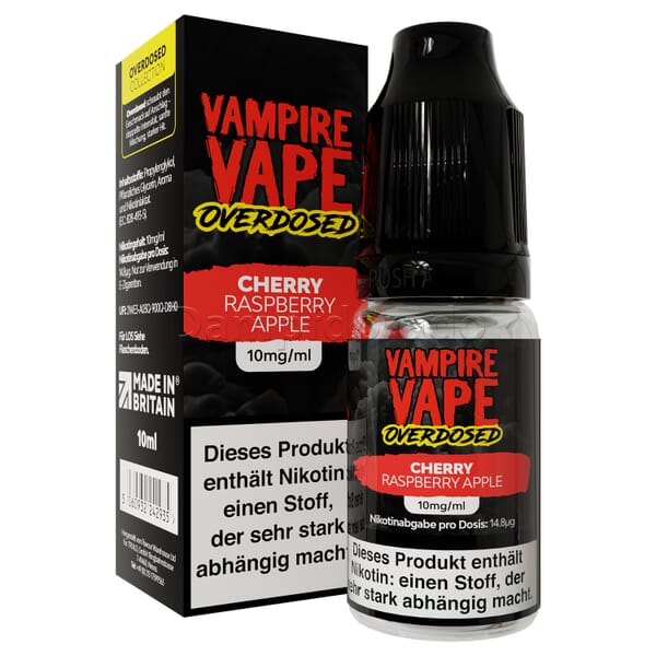 Liquid Cherry Raspberry Apple - Vampire Vape Overdosed Nikotinsalz