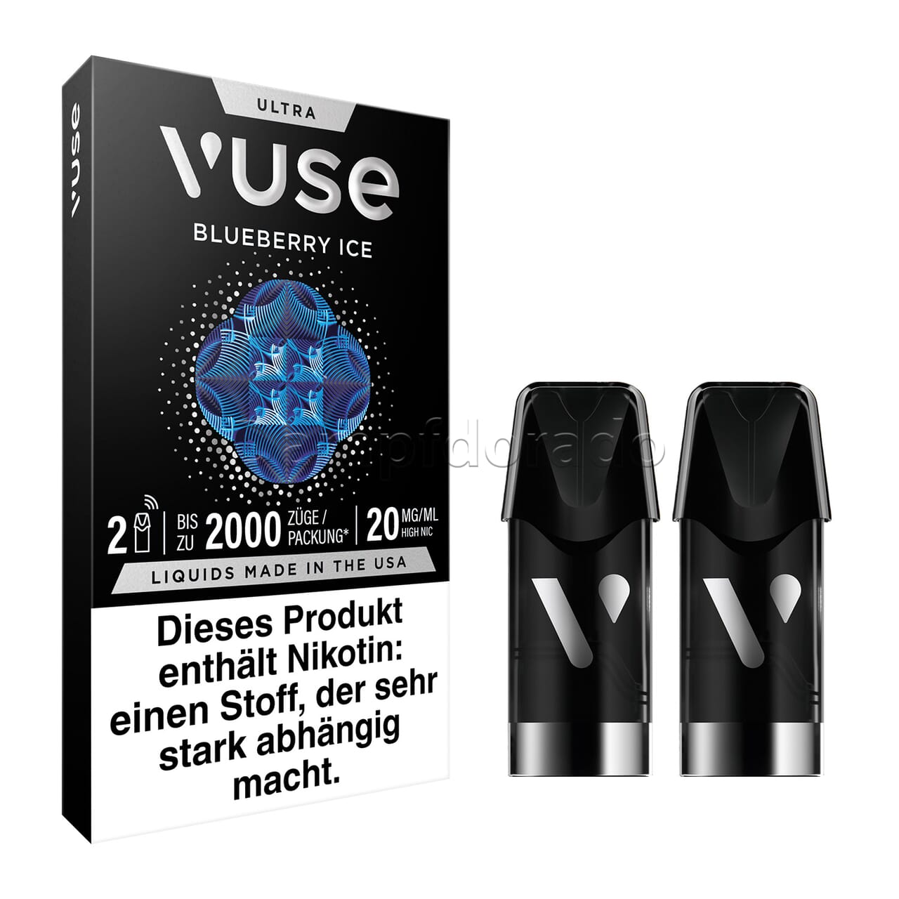 Vuse Ultra Pods blueberry ice | 2 Stck | Dampfdorado Vuse Ultra Pods blueberry ice | 2 Stck | Dampfdorado