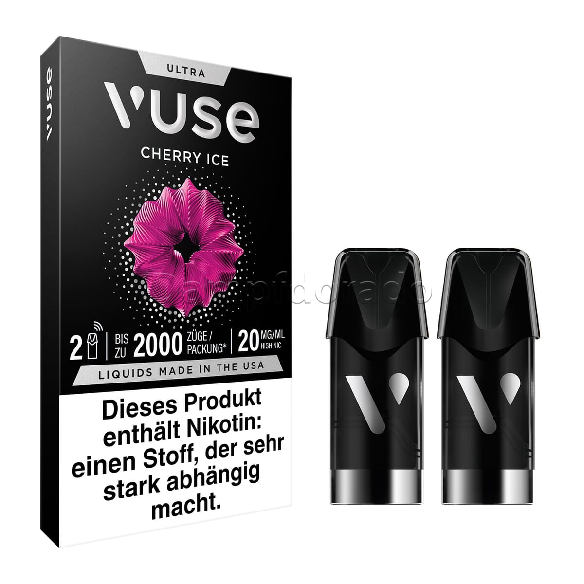 vuse pods kompatibel mit elfbar Ultra alle Sorten Flavour_Fruit Ice Color:Black Unser Elfbar Elfa Master
