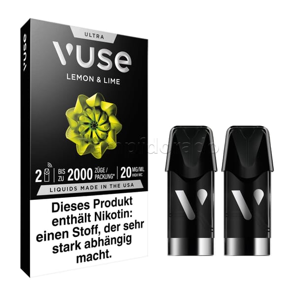 2 Vuse Ultra Pods lemon lime