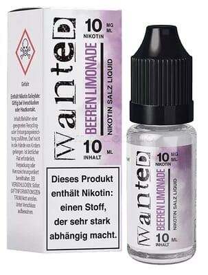 Liquid Beeren Limonade - Wanted Overdosed Nikotinsalz - Neue Version
