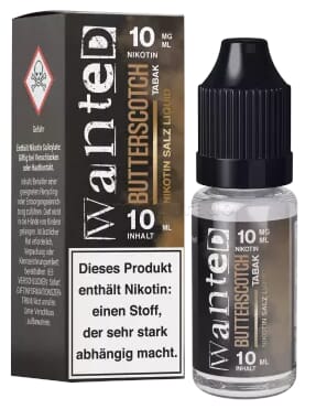 Liquid Butterscotch Tabak - Wanted Overdosed Nikotinsalz