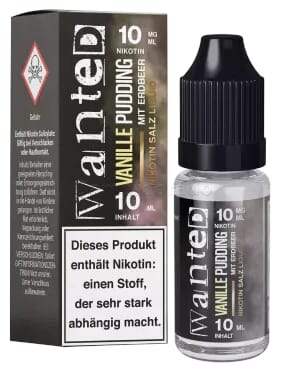 Liquid Vanillepudding mit Erdbeer - Wanted Overdosed Nikotinsalz