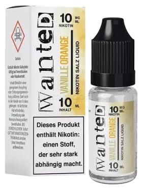 Liquid Vanille Orange - Wanted Overdosed Nikotinsalz - Neue Version