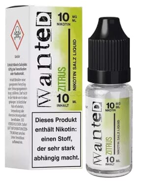 Liquid Zitrus - Wanted Overdosed Nikotinsalz - Neue Version