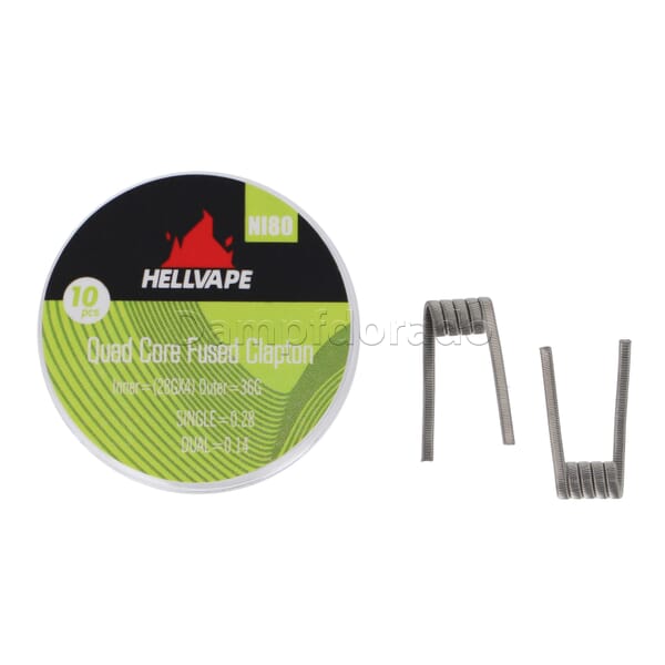 10 x Hellvape Quad Core Fused Clapton Coil