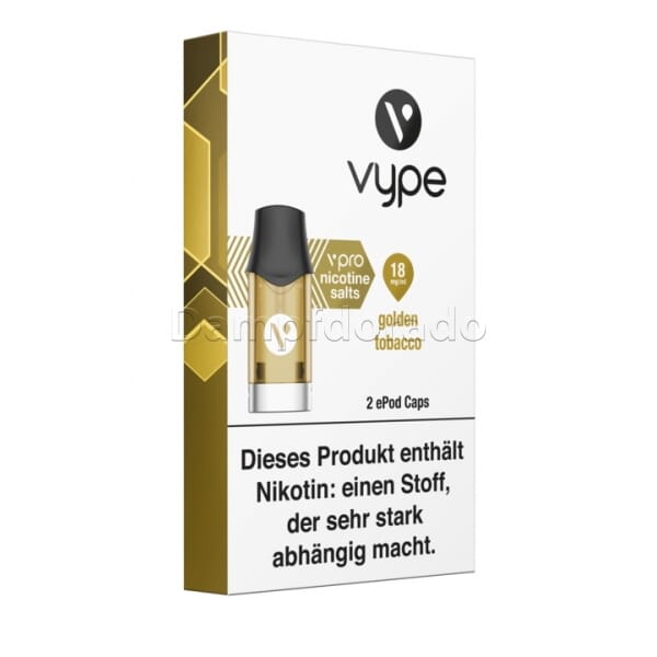 Liquidpod Golden Tobacco - Vype ePod vPro Cap (2er Pack)