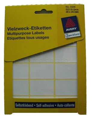 522 Etiketten 38 x 24 mm