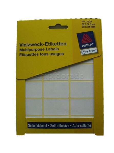 522 Etiketten 38 x 24 mm