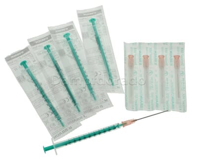 5 x Spritze 1 ml mit oder ohne stumpfe Kanülen